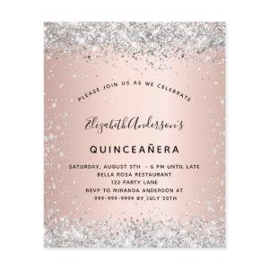 Budget Quinceanera rose gold silver