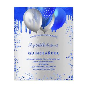 Budget Quinceanera royal blue silver
