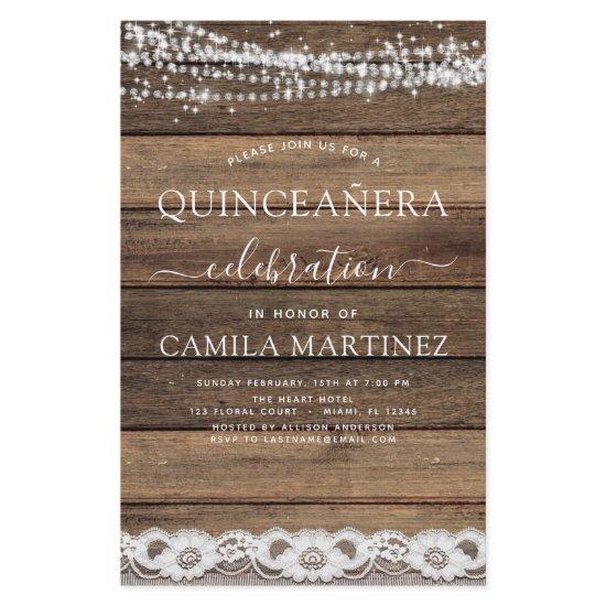 Budget Quinceanera Rustic Farmhouse Lace