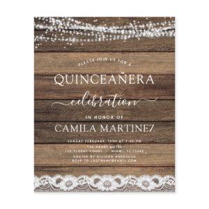 Budget Quinceanera Rustic Farmhouse Lace Flyer