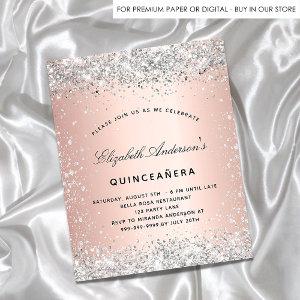 Budget Quinceanera silver rose gold