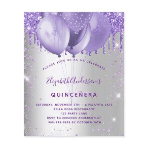Budget Quinceanera silver violet
