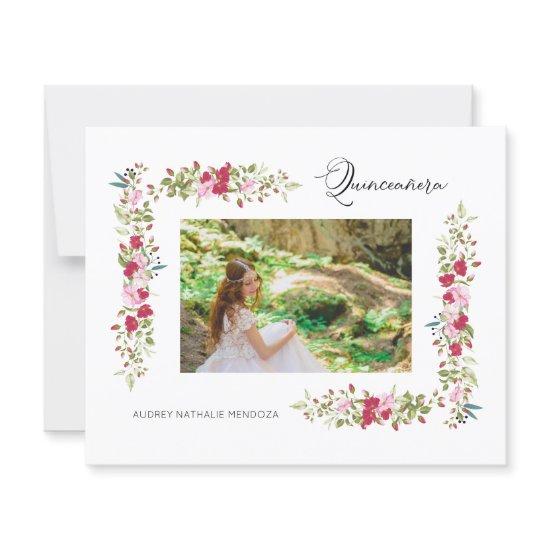 Budget Quinceañera Spanish Floral Photo