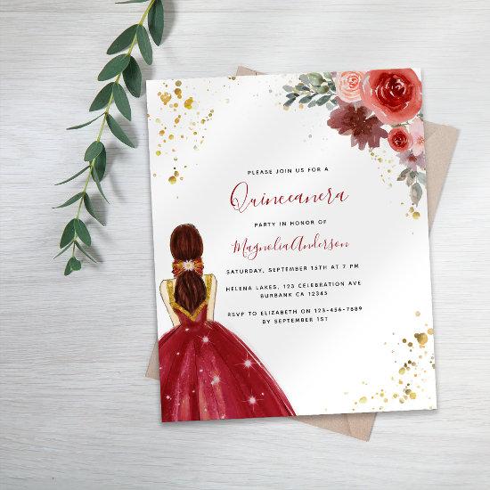 BUDGET Red Dress Quinceanera Party