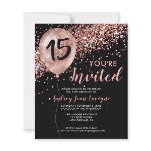 Budget Rose Gold Balloon Quinceanera Birthday