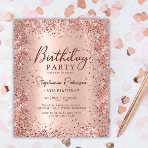 Budget Rose Gold Glitter 18th Birthday