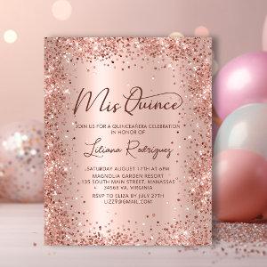 Budget Rose Gold Glitter Quinceanera