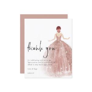 Budget Rose Gold Gown Auburn Quinceañera Thanks