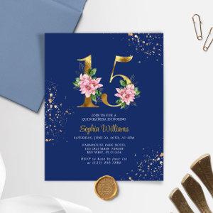 Budget Royal Blue & Pink Quinceañera
