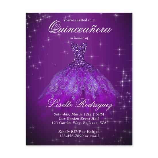 Budget Royal Purple Quinceanera