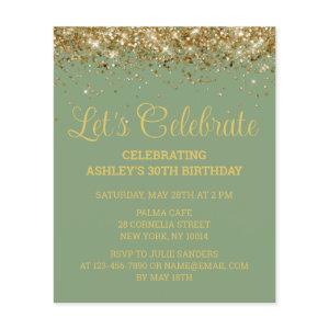 Budget Sage Green 30th Birthday Party
