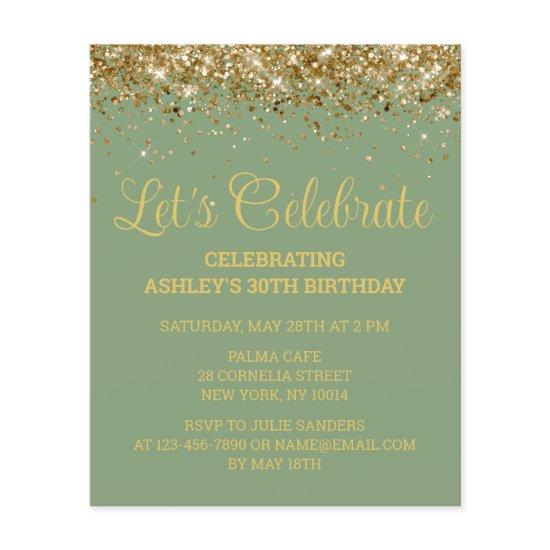 Budget Sage Green 30th Birthday Party