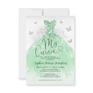 Budget Sage Green Dress Mis Quince Quinceañera