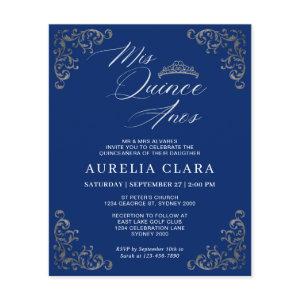 BUDGET Vintage Blue Silver Mis Quince Quinceañera