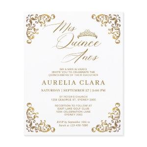 BUDGET Vintage White Gold Mis Quince Quinceañera