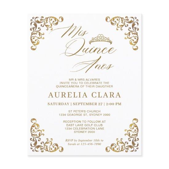 BUDGET Vintage White Gold Mis Quince Quinceañera