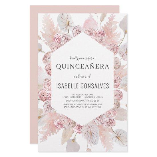 Budget Watercolor Boho QUINCEAÑERA