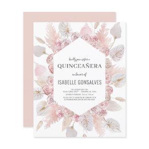 Budget Watercolor Boho QUINCEAÑERA