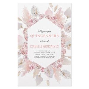 Budget Watercolor Boho QUINCEAÑERA   Flyer