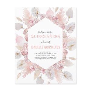 Budget Watercolor Boho QUINCEAÑERA  Flyer