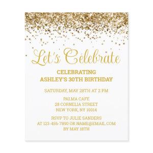 Budget White & Gold 30th Birthday Party