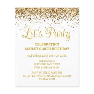 Budget White & Gold 30th Birthday Party