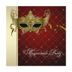 Burgundy Black Gold Masquerade Party