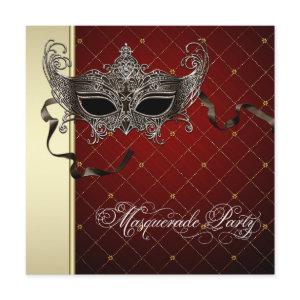 Burgundy Black Gold Masquerade Party