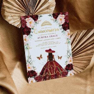 Burgundy Blush Quinceañera Charro Dress Mis Quince