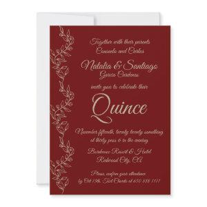 Burgundy Champagne Twin Boy Girl Fiesta de Quince