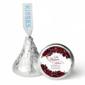 Burgundy Floral Quinceanera Hershey®'s Kisses®
