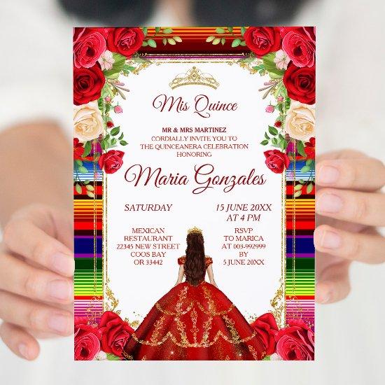 Burgundy Mexican Mis Quince