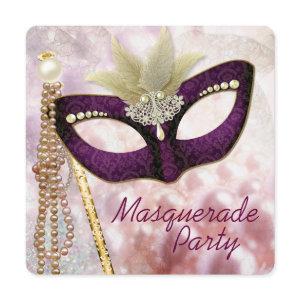 Burgundy Pink Masquerade Party