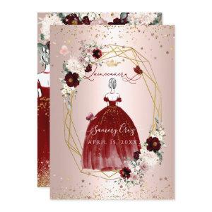 Burgundy Quinceanera H2 Flowers Dusty Rose Blush