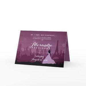 Burgundy Rose Pink Paris Fireworks Quinceañera