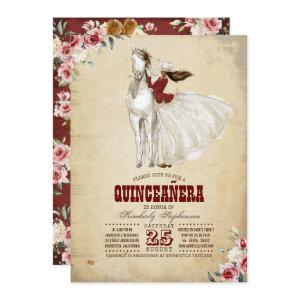 Burgundy Western Quinceañera - 15th Birthday