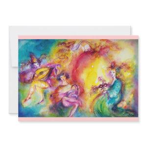 BURNING CARNIVAL,Mardi Gras Masquerade Ball Invite