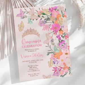 Butterflies chic wildflowers spring quinceanera