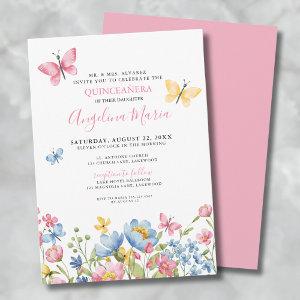 Butterflies Floral Quinceanera