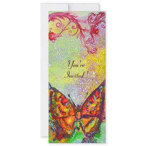 BUTTERFLY 3 ,bright red yellow purple pink sparkle