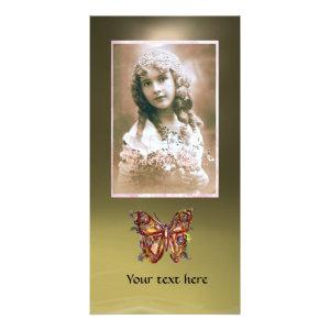 BUTTERFLY AGATE ,red grey Card
