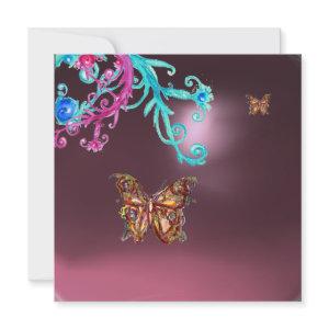 BUTTERFLY  AMETHYST , purple blue bright pink red