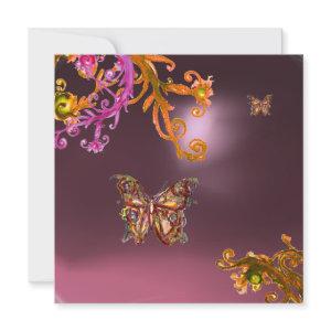 BUTTERFLY AMETHYST,purple bright pink yellow brown