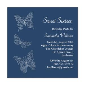 Butterfly Birthday  (blue)