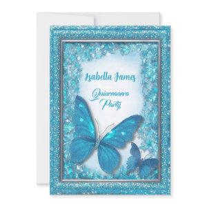 Butterfly blue turquoise Quinceanera magical chic