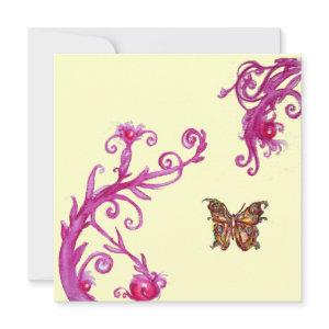 BUTTERFLY , bright pink white