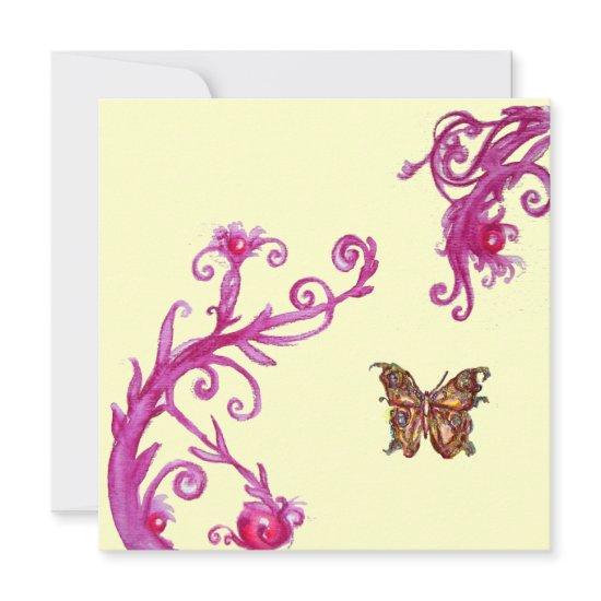 BUTTERFLY , bright pink white