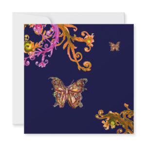 BUTTERFLY , bright pink yellow blue