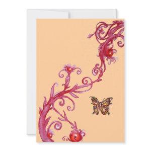 BUTTERFLY , bright red light orange