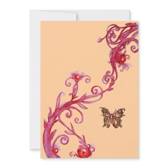BUTTERFLY , bright red light orange